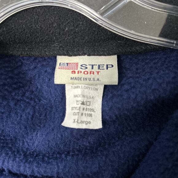 Hollywood California Fleece Full Zip Jacket Size XL. Dark Blue Made In The USA - Picture 4 of 5